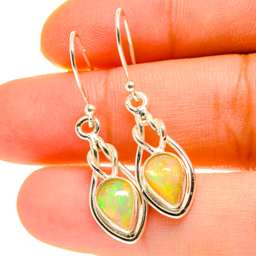 Ethiopian Opal Earrings handcrafted by Anasilvercos - EARR417017