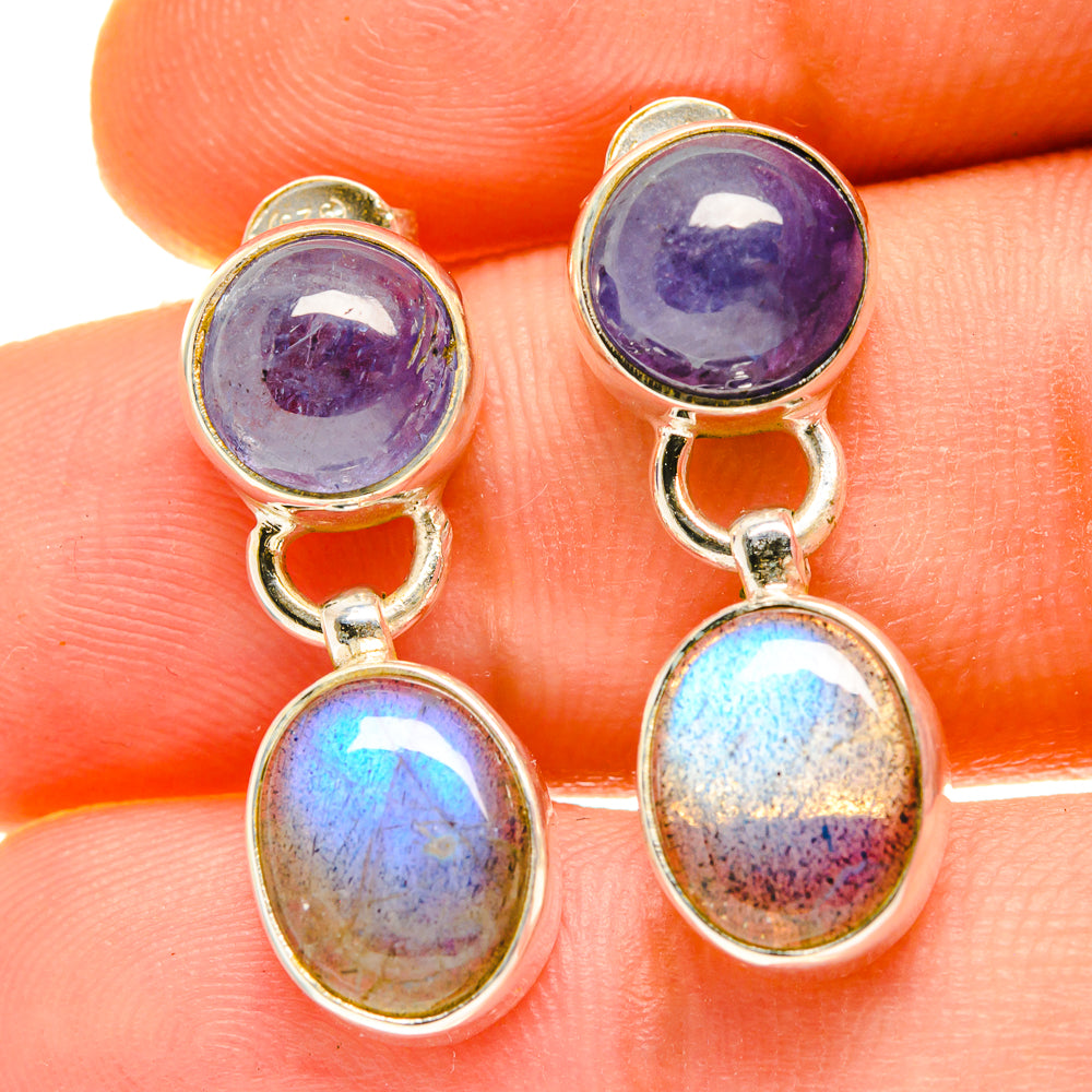 Labradorite Earrings handcrafted by Anasilvercos - EARR417032