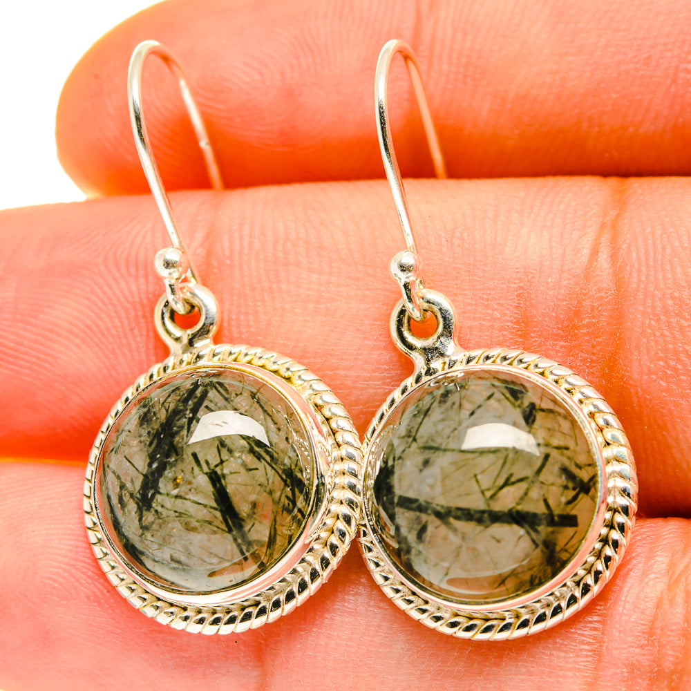 Tourmalinated Quartz Earrings handcrafted by Anasilvercos - EARR417035
