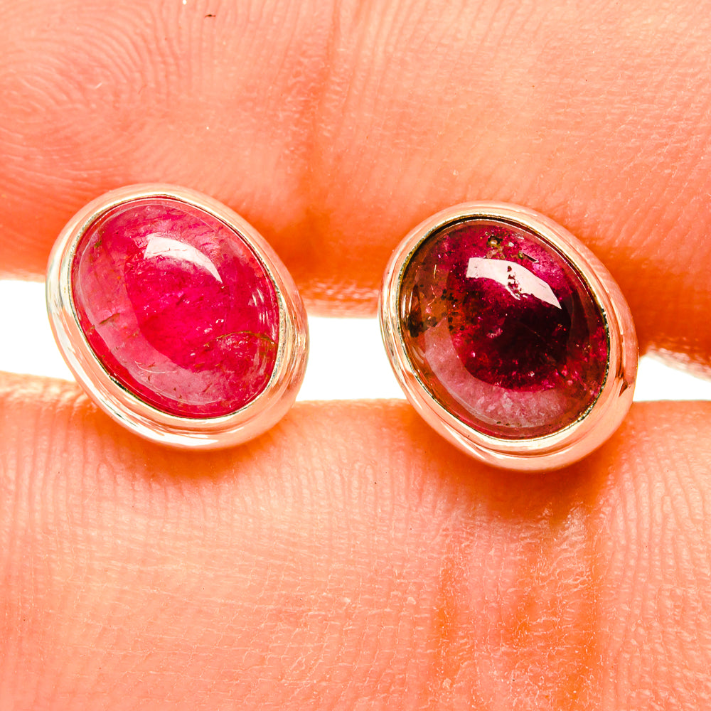 Pink Tourmaline Earrings handcrafted by Anasilvercos - EARR417050