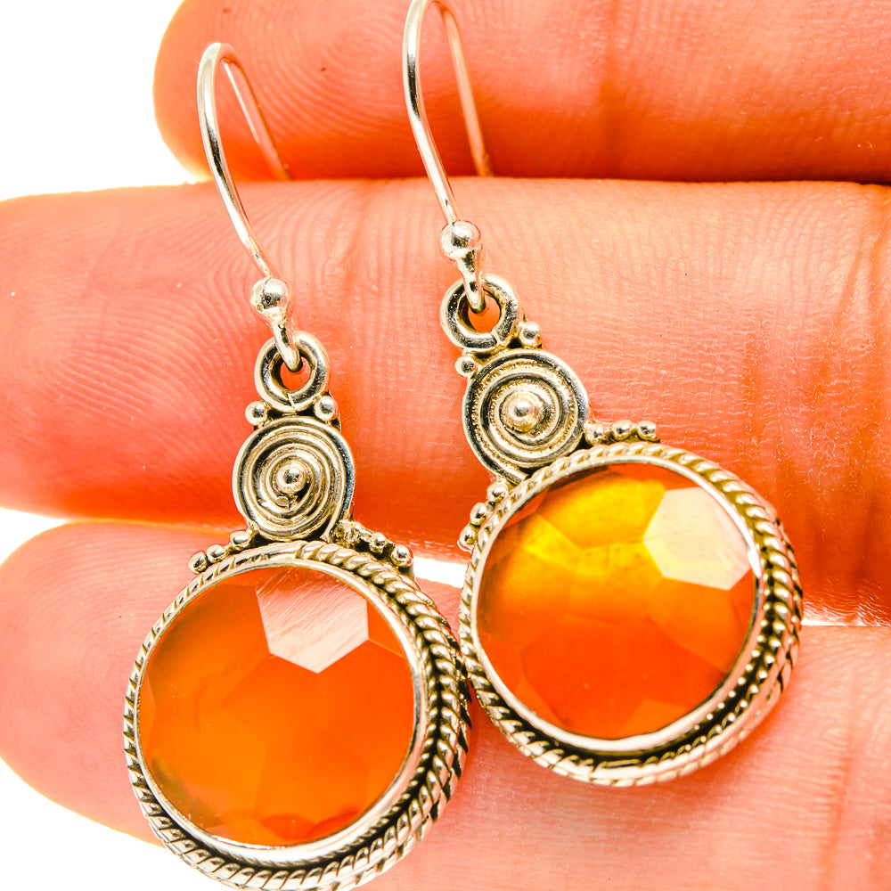 Carnelian Earrings handcrafted by Anasilvercos - EARR417051