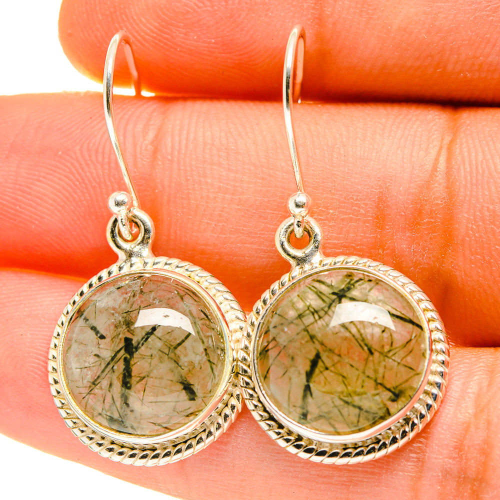 Tourmalinated Quartz Earrings handcrafted by Anasilvercos - EARR417052