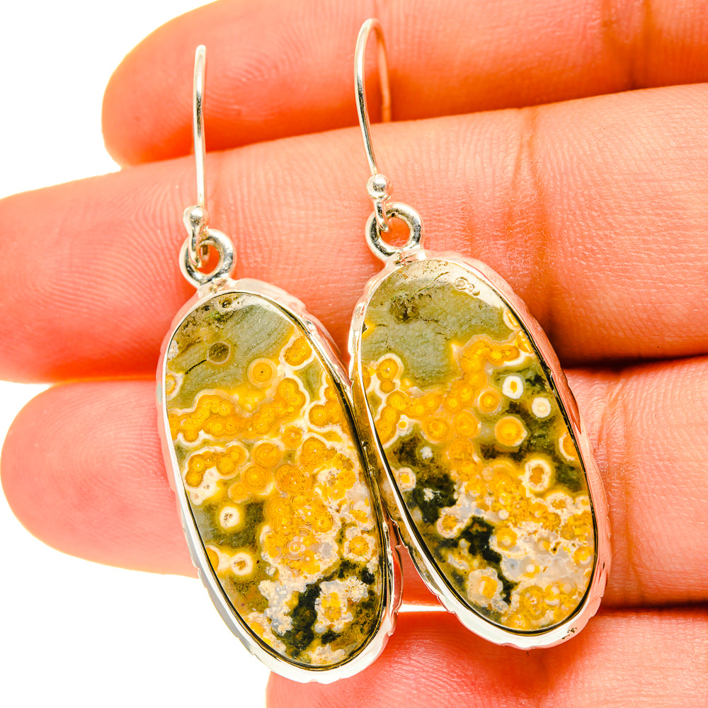 Ocean Jasper Earrings handcrafted by Anasilvercos - EARR417057