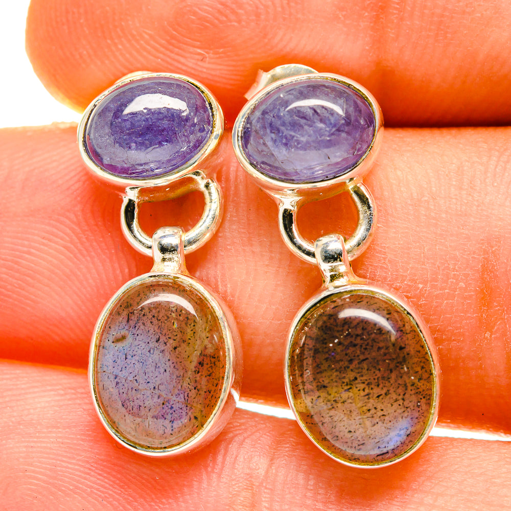 Labradorite Earrings handcrafted by Anasilvercos - EARR417058