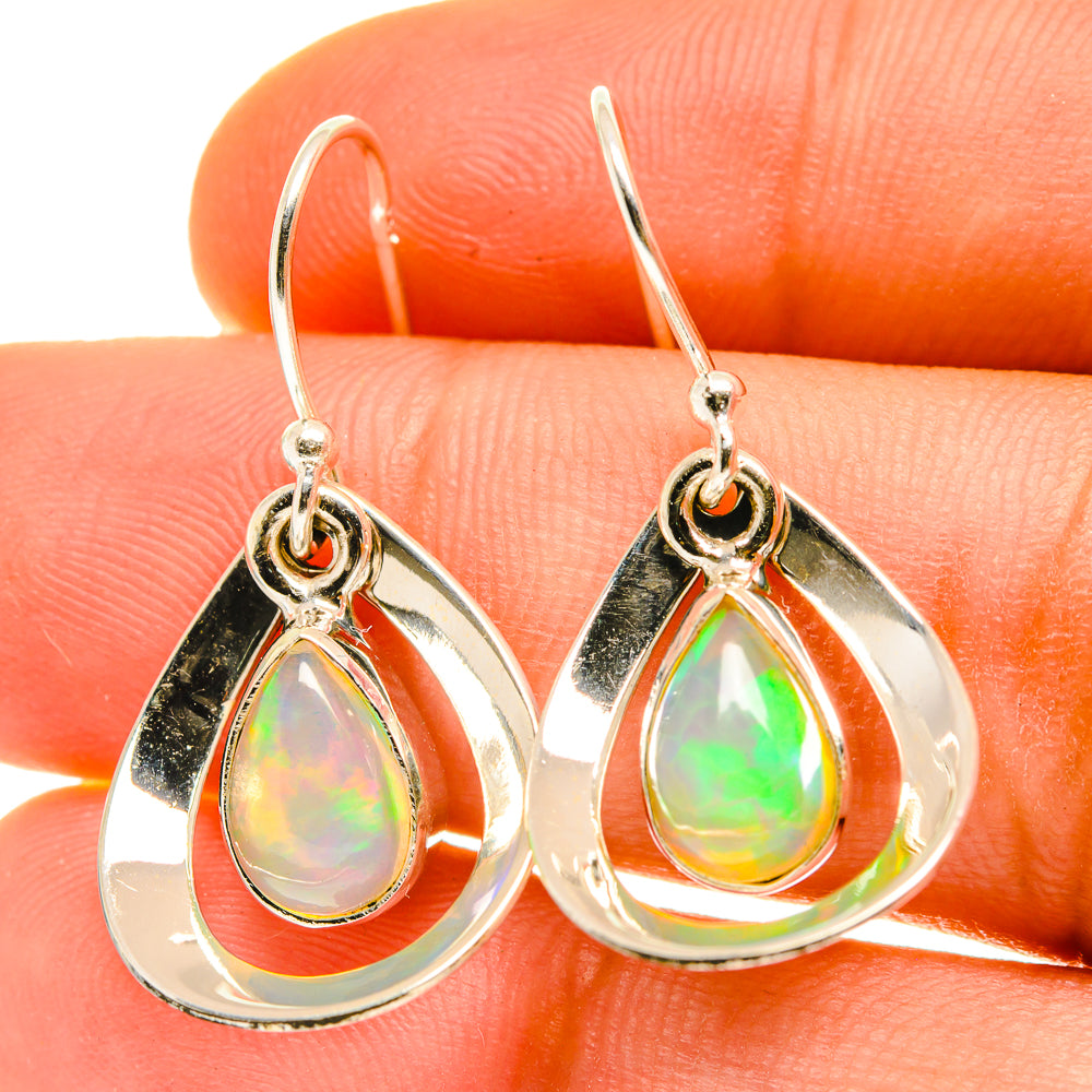 Ethiopian Opal Earrings handcrafted by Anasilvercos - EARR417059