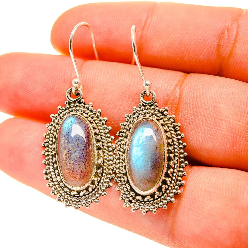 Labradorite Earrings handcrafted by Anasilvercos - EARR417062