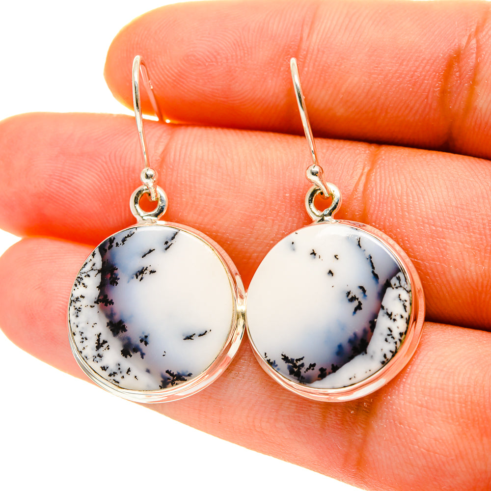 Dendritic Opal Earrings handcrafted by Anasilvercos - EARR417063