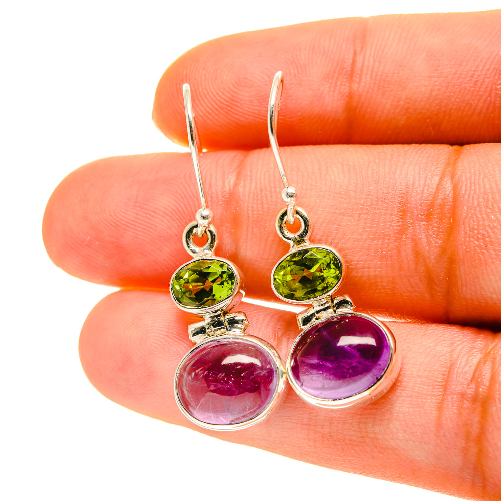 Amethyst Earrings handcrafted by Anasilvercos - EARR417071