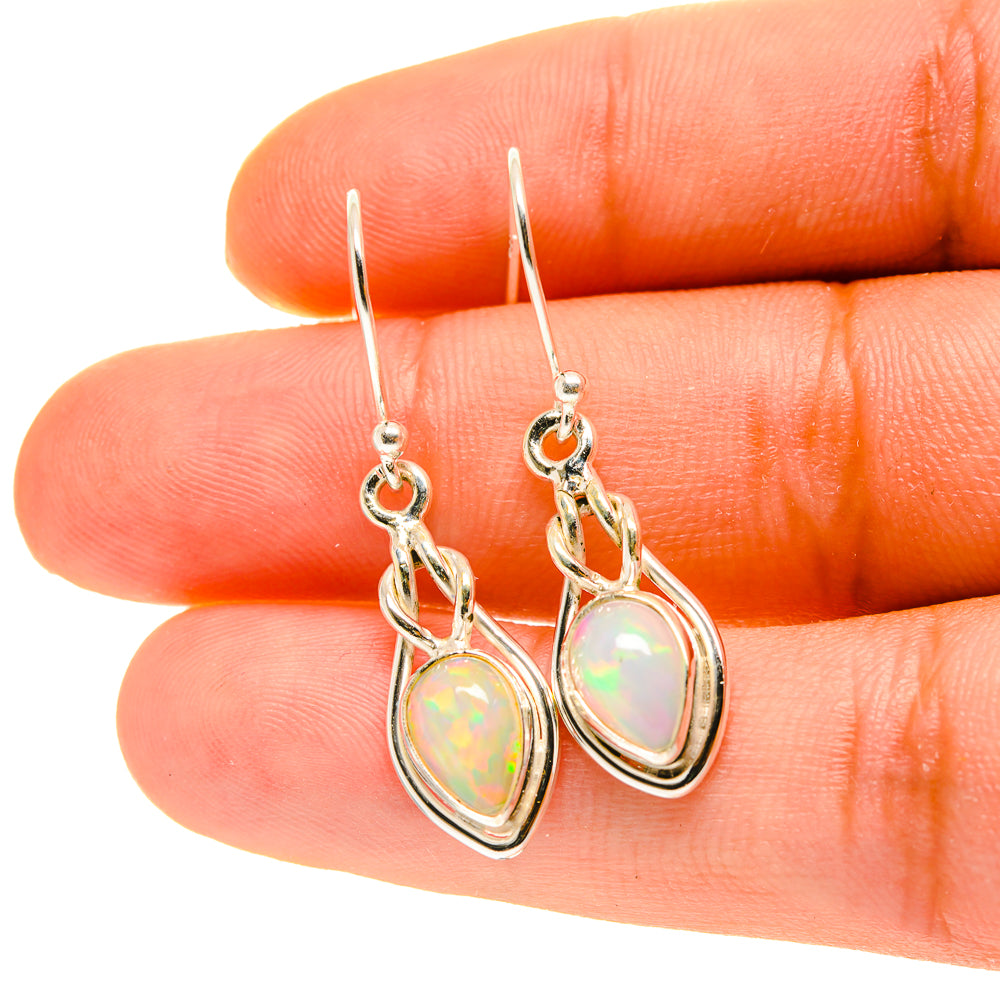 Ethiopian Opal Earrings handcrafted by Anasilvercos - EARR417074