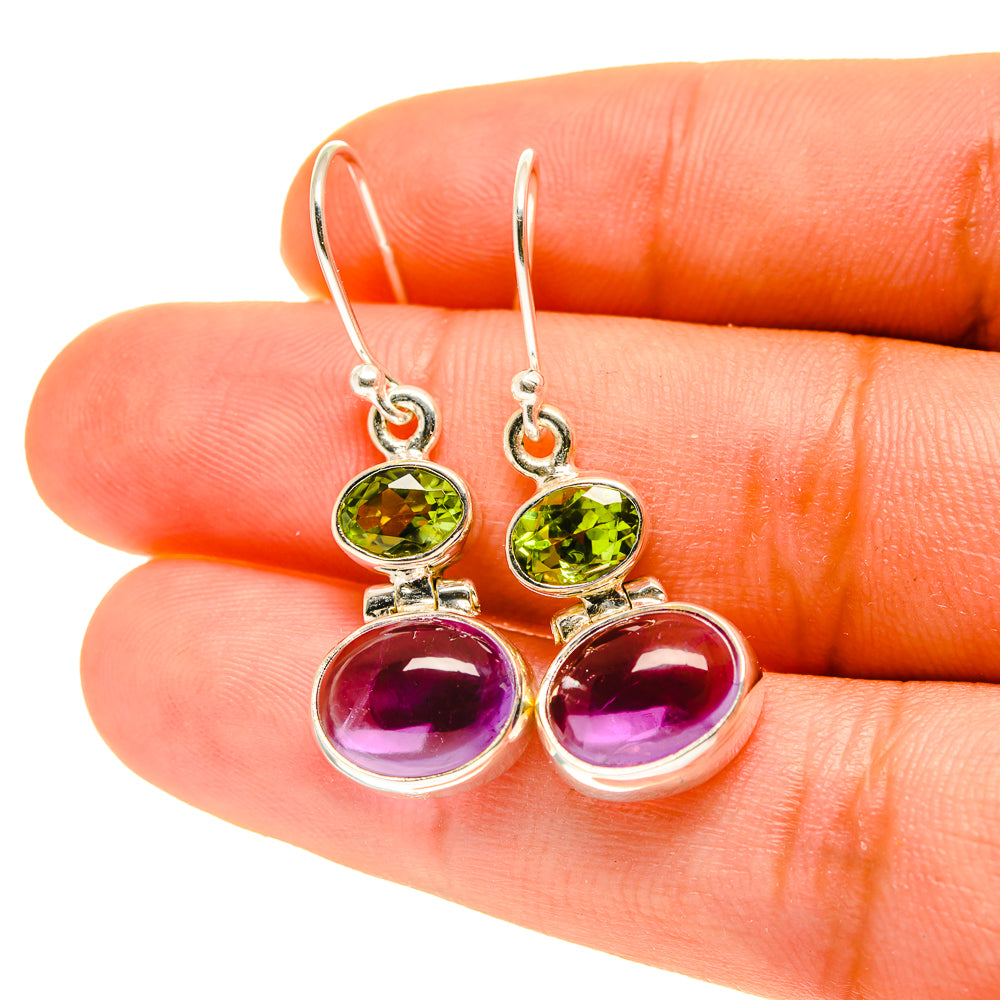 Amethyst Earrings handcrafted by Anasilvercos - EARR417078