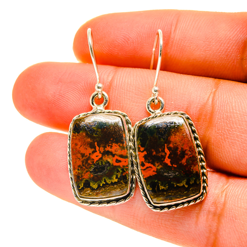 Moroccan Agate Earrings handcrafted by Anasilvercos - EARR417082