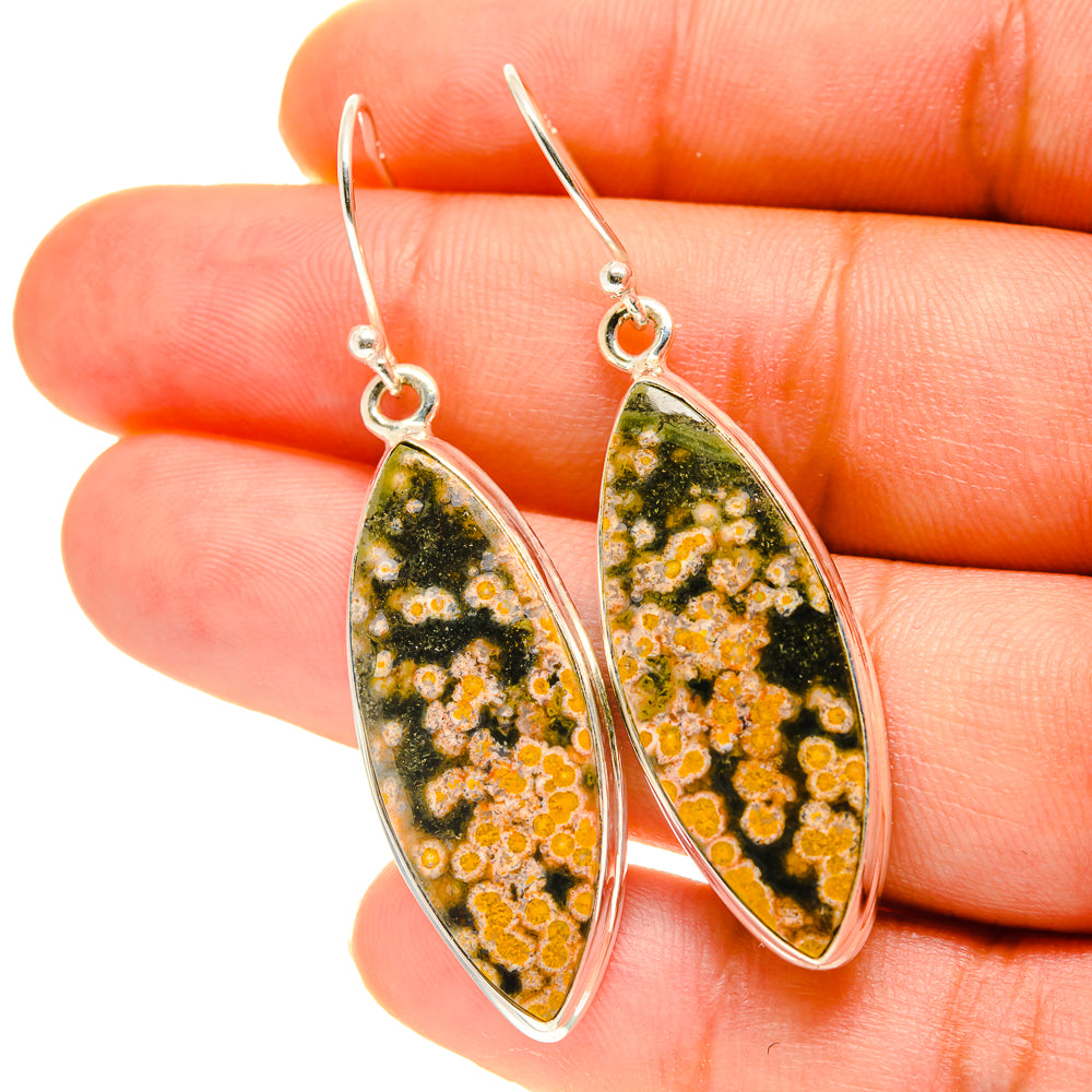 Ocean Jasper Earrings handcrafted by Anasilvercos - EARR417097