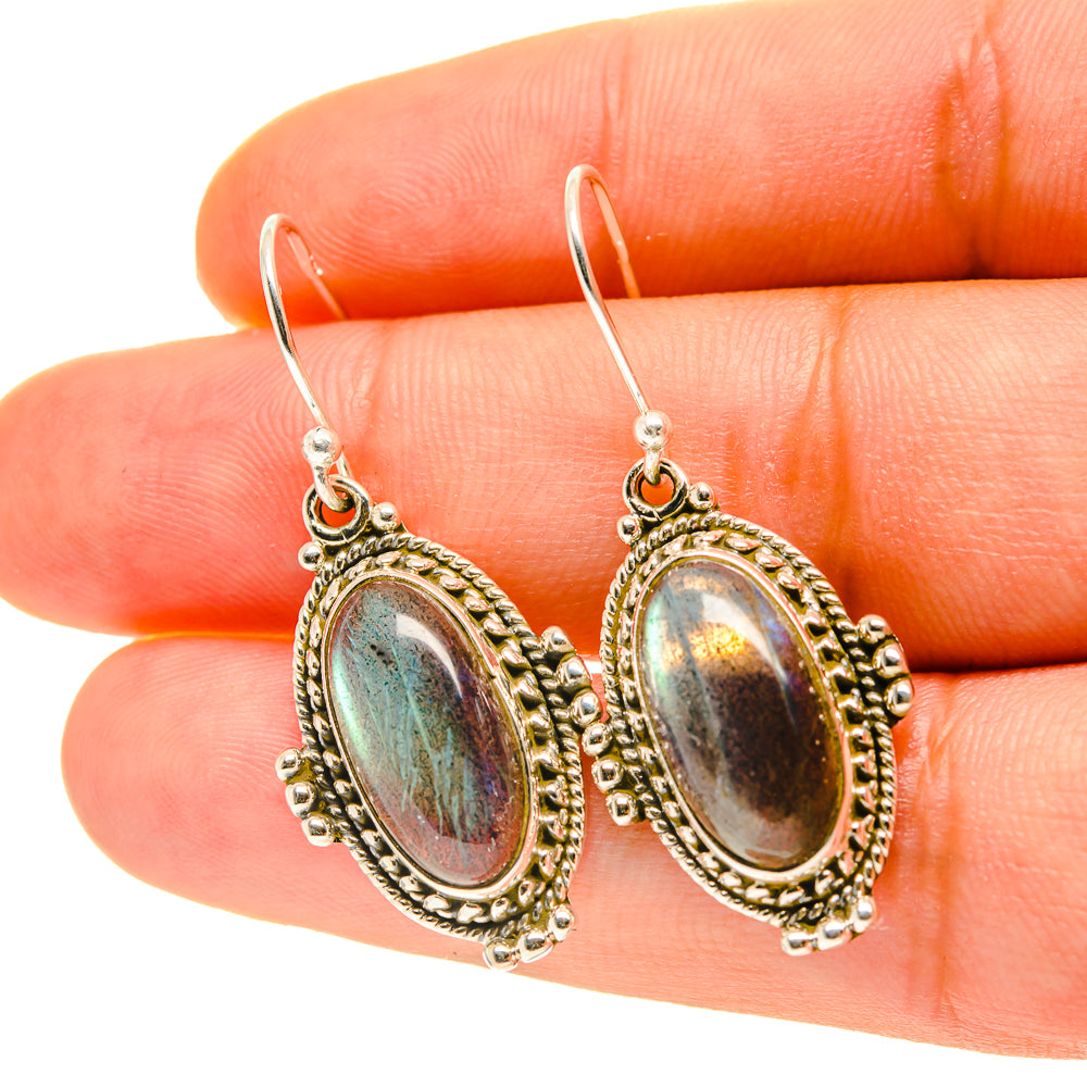 Labradorite Earrings handcrafted by Anasilvercos - EARR417102