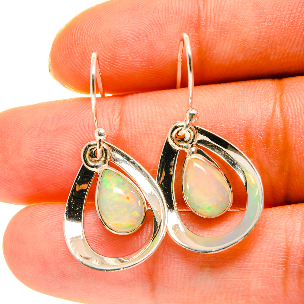 Ethiopian Opal Earrings handcrafted by Anasilvercos - EARR417108