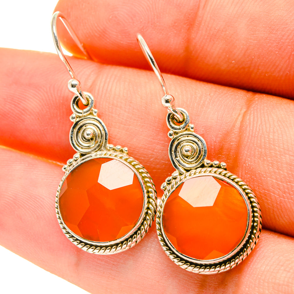 Carnelian Earrings handcrafted by Anasilvercos - EARR417119