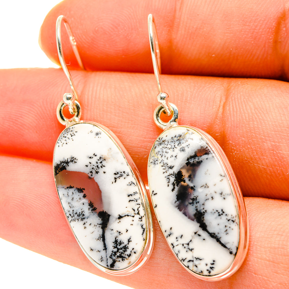Dendritic Opal Earrings handcrafted by Anasilvercos - EARR417123