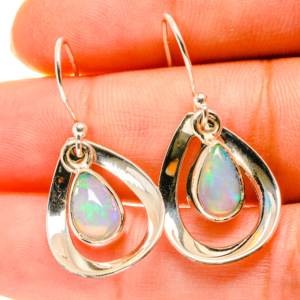 Ethiopian Opal Earrings handcrafted by Anasilvercos - EARR417128
