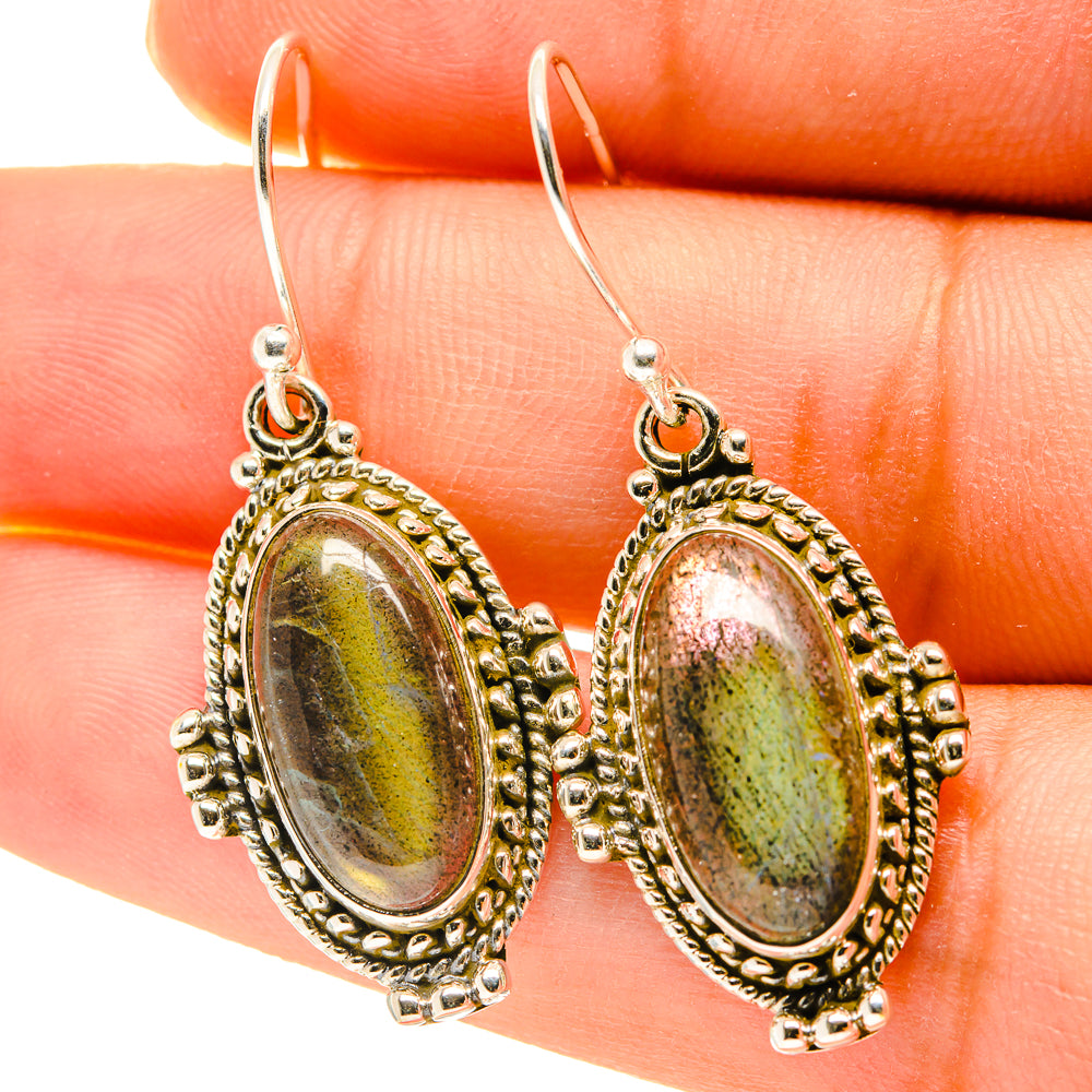 Labradorite Earrings handcrafted by Anasilvercos - EARR417147