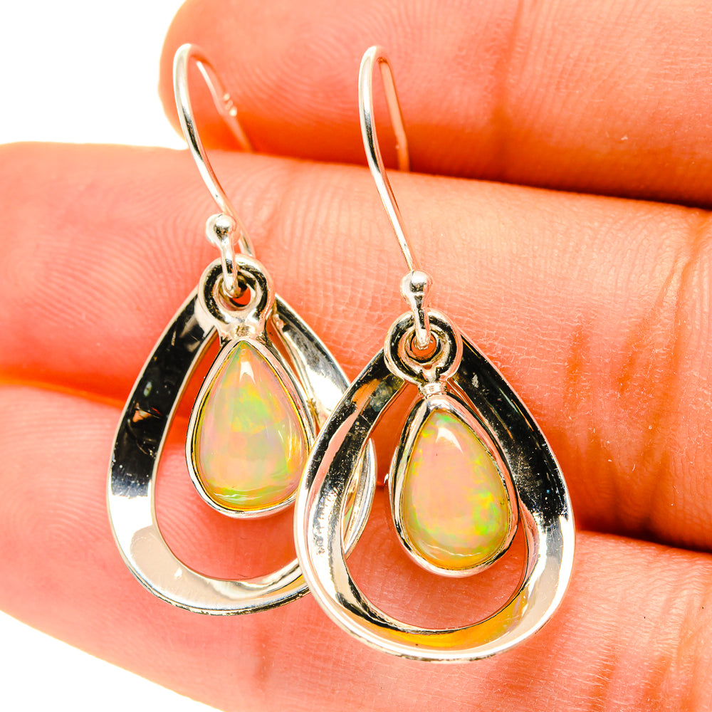 Ethiopian Opal Earrings handcrafted by Anasilvercos - EARR417151