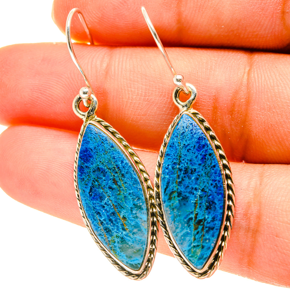 Chrysocolla Earrings handcrafted by Anasilvercos - EARR417152