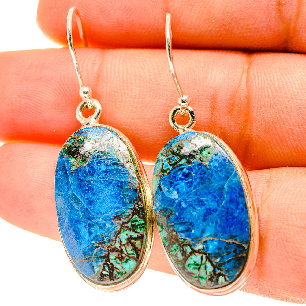 Shattuckite Earrings handcrafted by Anasilvercos - EARR417154