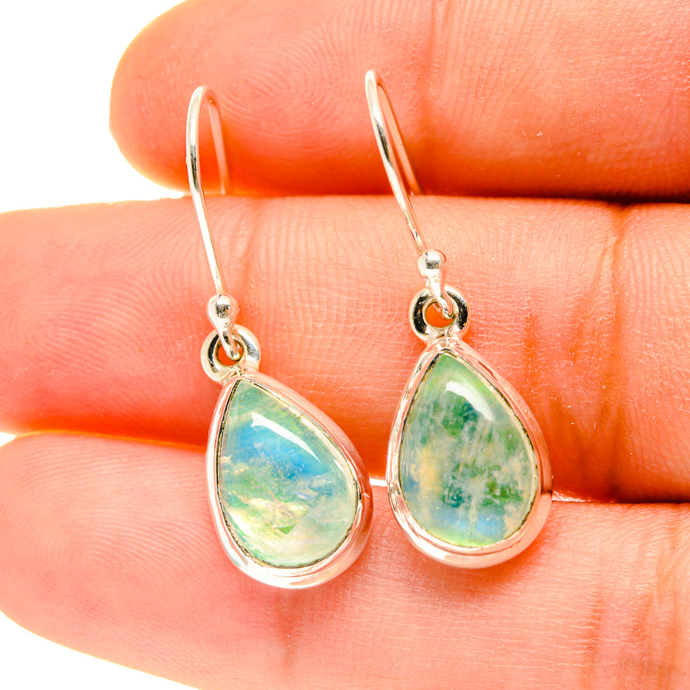 Green Moonstone Earrings handcrafted by Anasilvercos - EARR417158