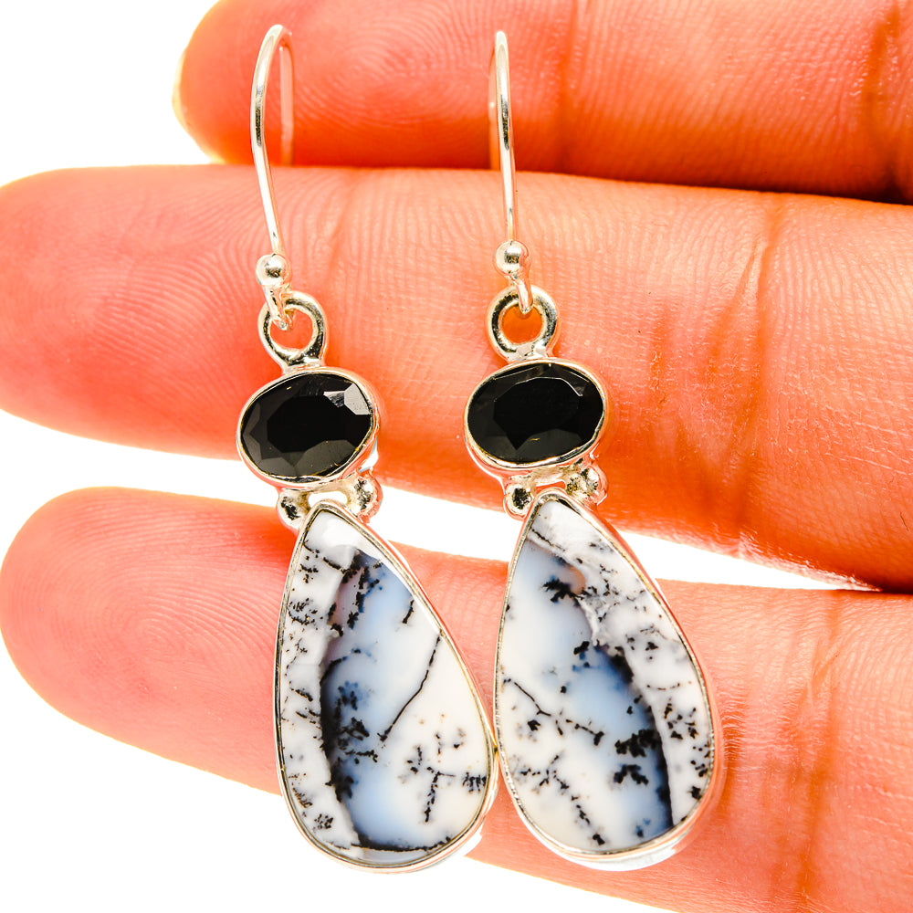 Dendritic Opal Earrings handcrafted by Anasilvercos - EARR417163