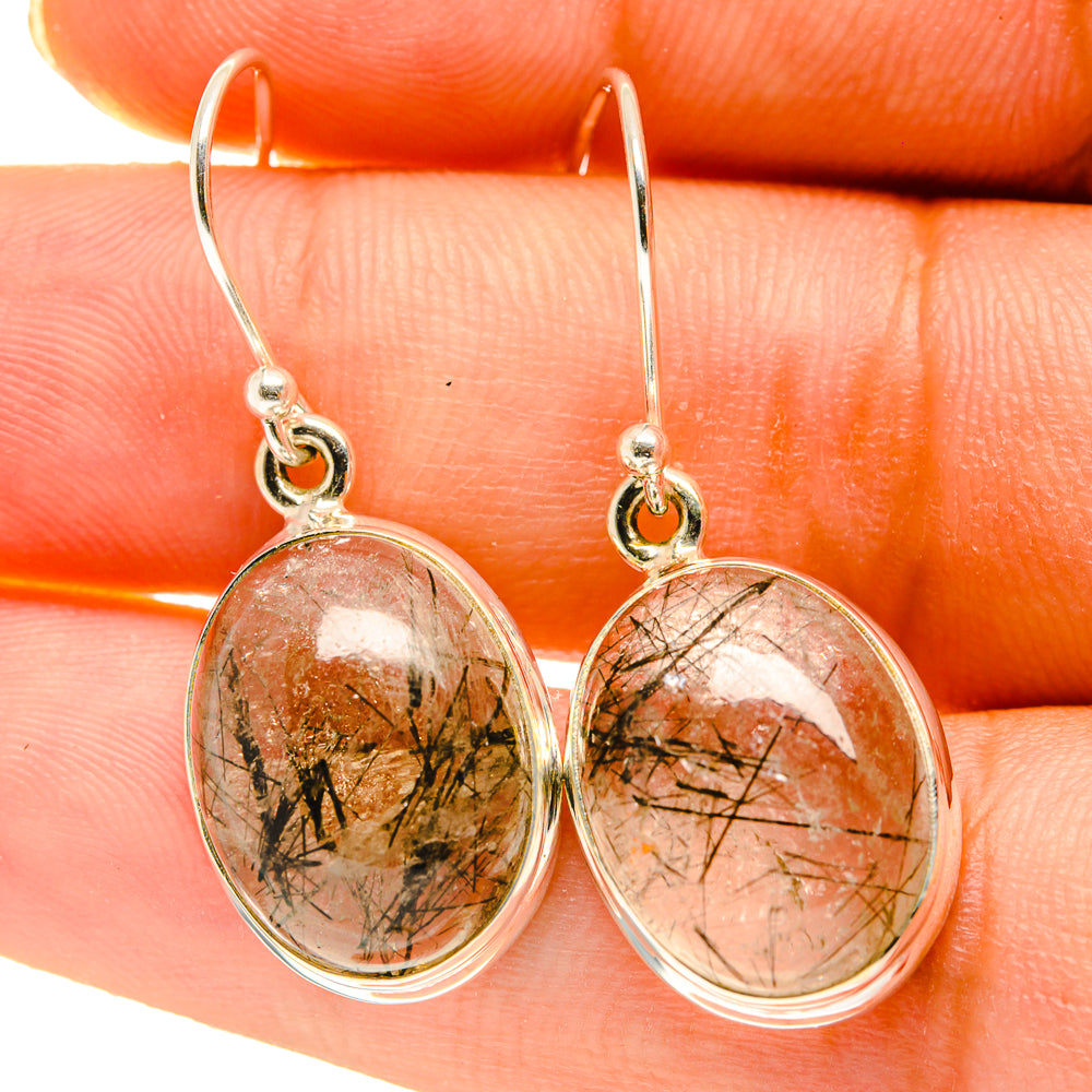 Tourmalinated Quartz Earrings handcrafted by Anasilvercos - EARR417175