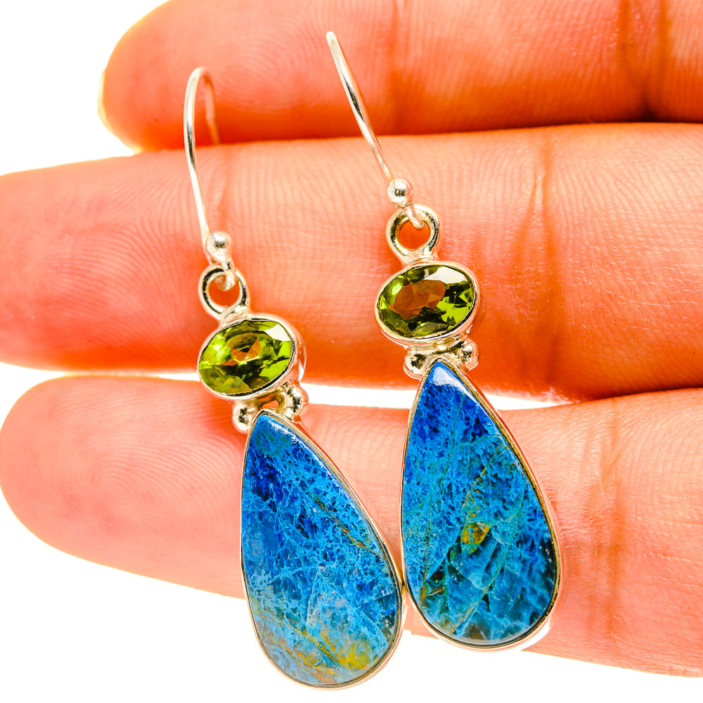 Shattuckite Earrings handcrafted by Anasilvercos - EARR417180