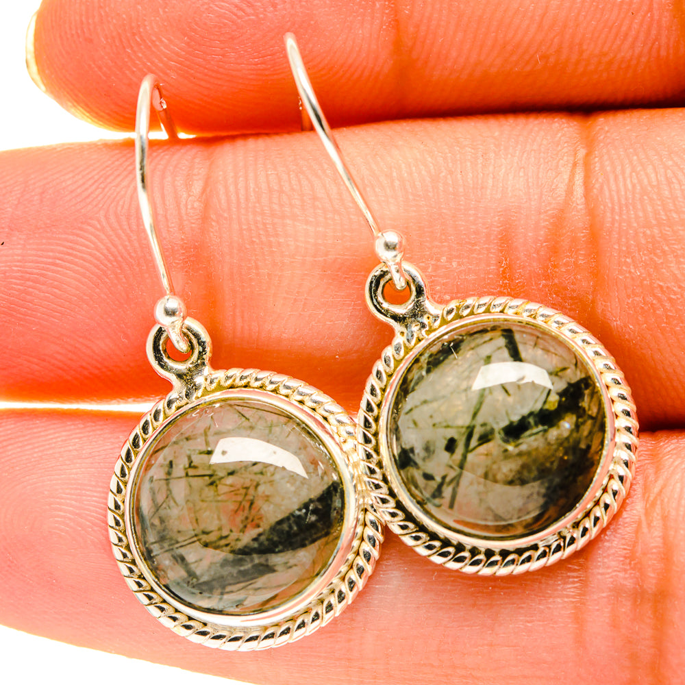 Tourmalinated Quartz Earrings handcrafted by Anasilvercos - EARR417181