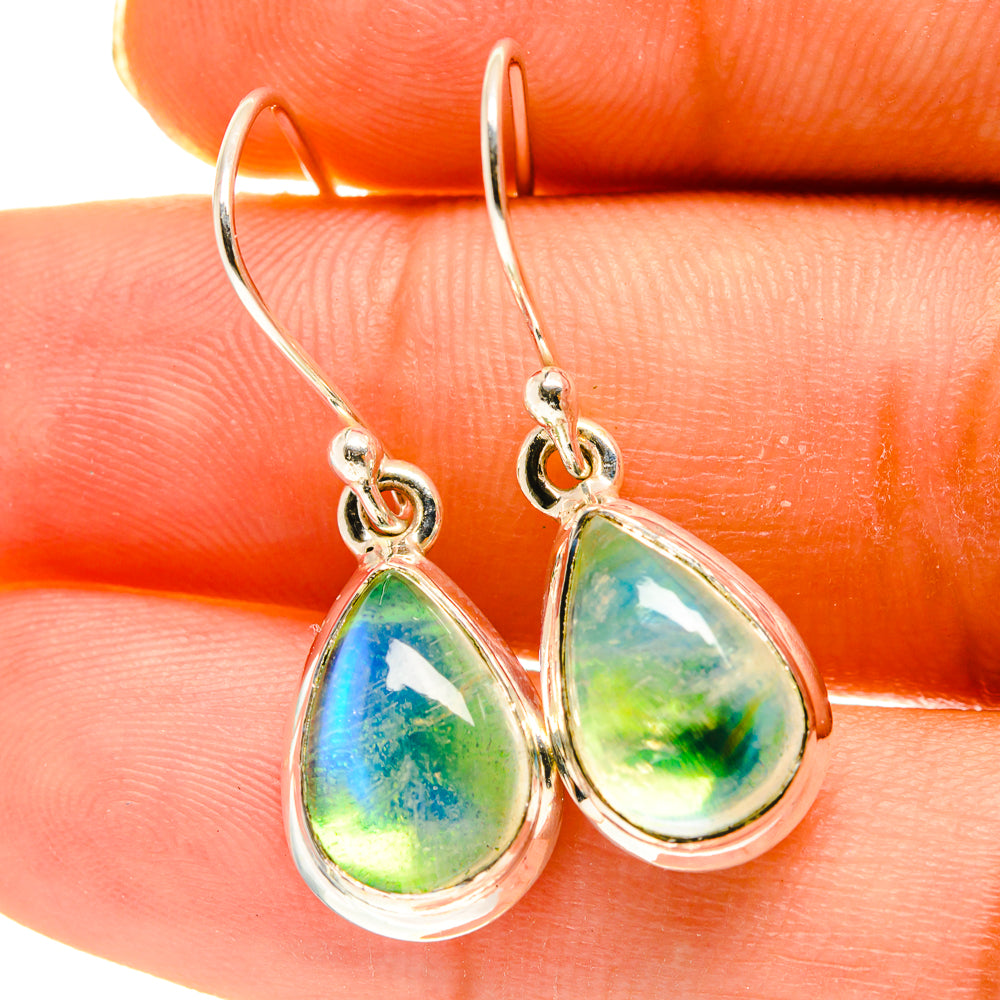 Green Moonstone Earrings handcrafted by Anasilvercos - EARR417202
