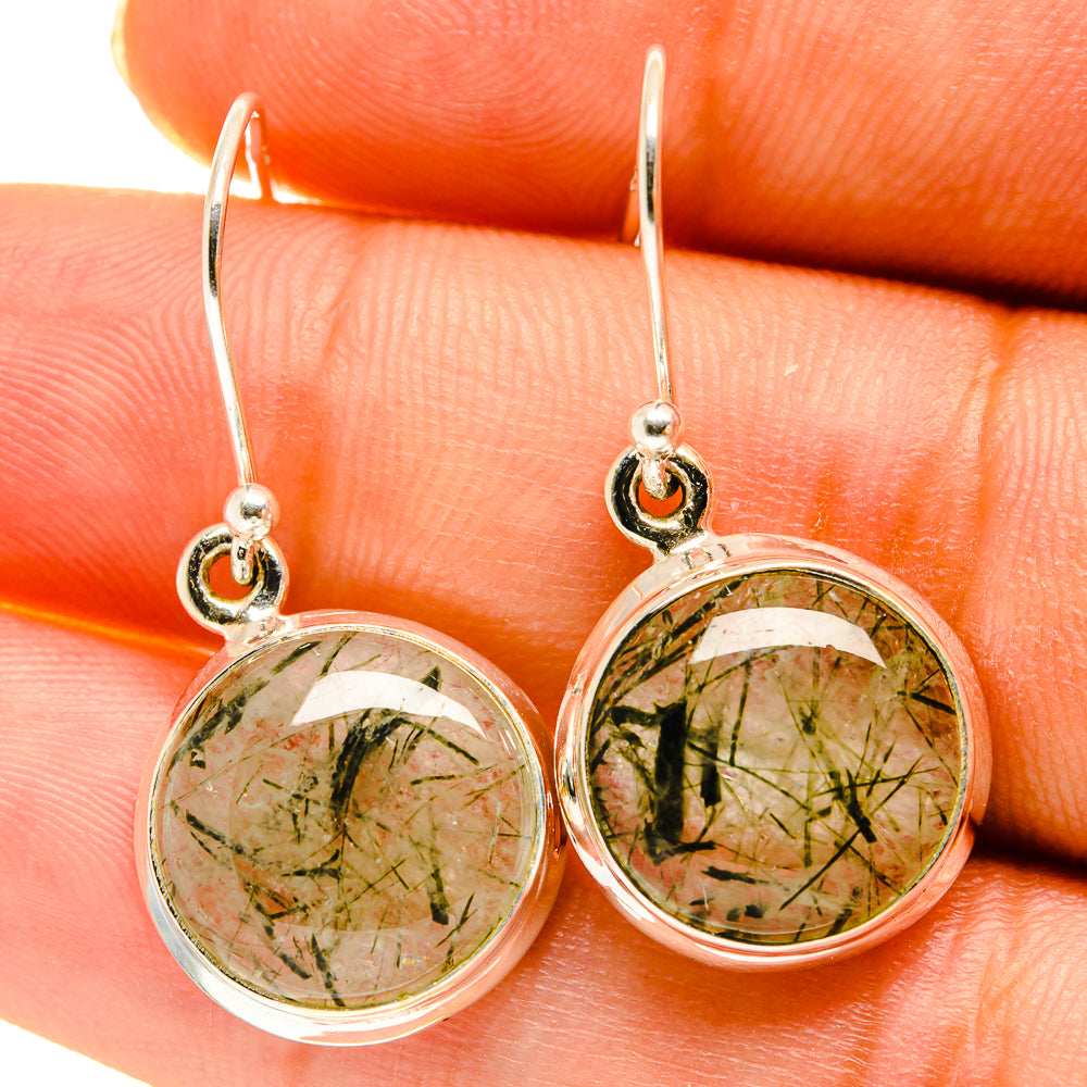 Tourmalinated Quartz Earrings handcrafted by Anasilvercos - EARR417206