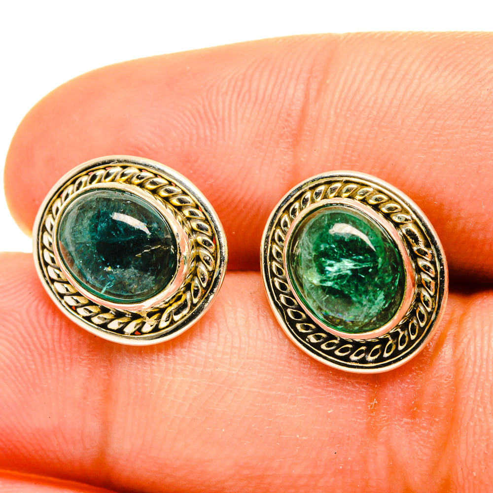 Green  Tourmaline Earrings handcrafted by Anasilvercos - EARR417219