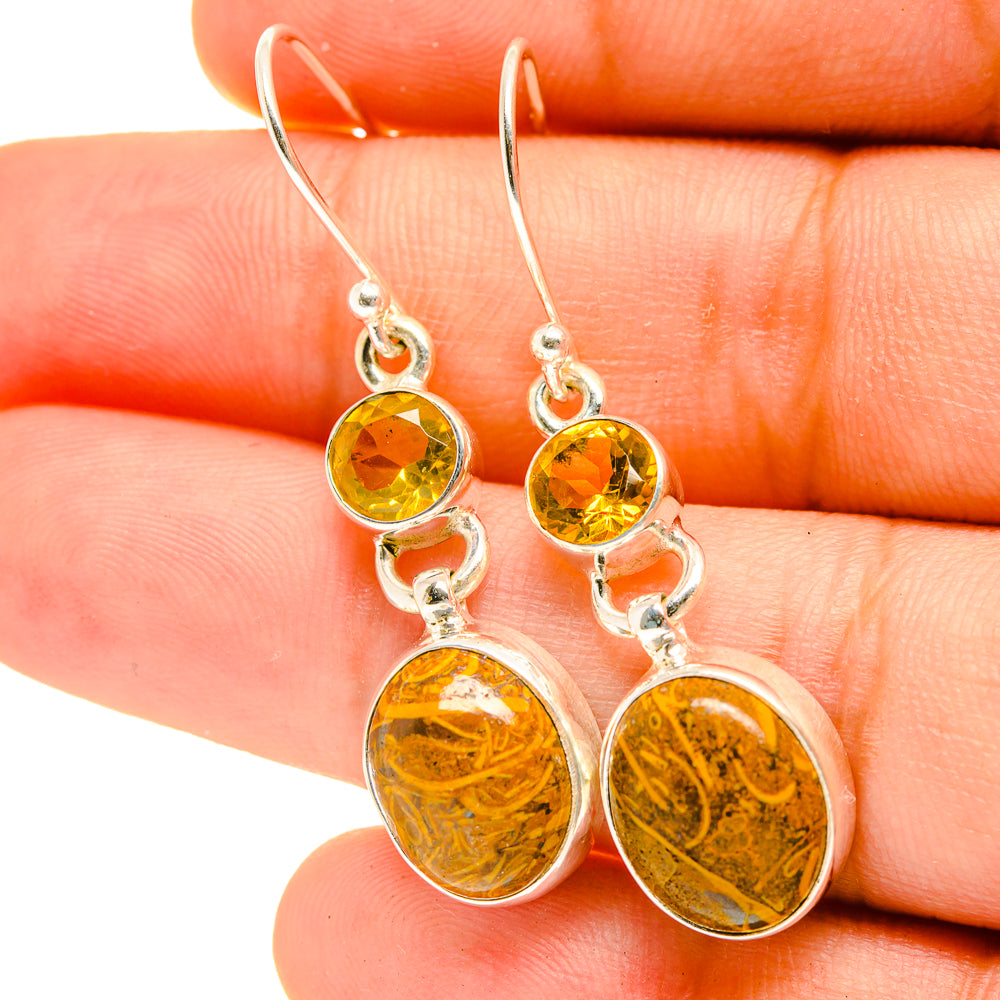 Picasso Jasper Earrings handcrafted by Anasilvercos - EARR417221
