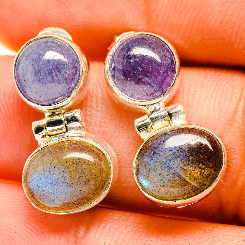 Labradorite Earrings handcrafted by Anasilvercos - EARR417227