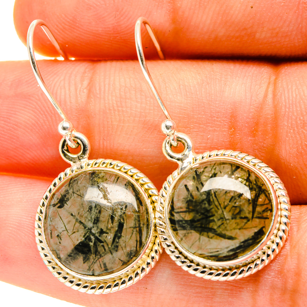 Tourmalinated Quartz Earrings handcrafted by Anasilvercos - EARR417236