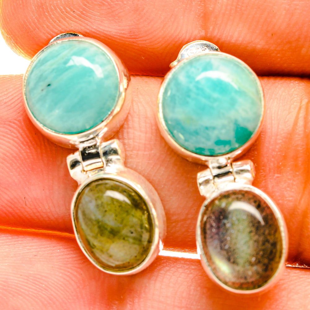 Amazonite Earrings handcrafted by Anasilvercos - EARR417242
