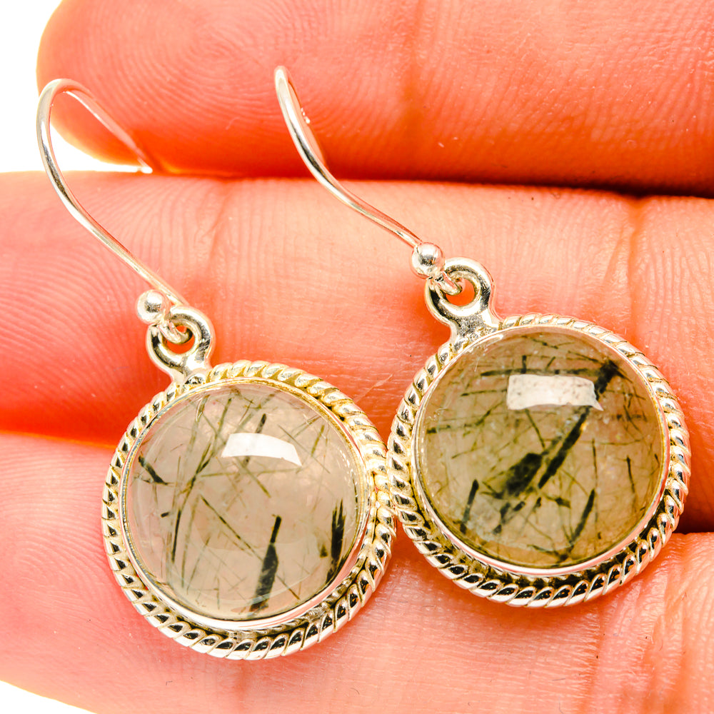 Tourmalinated Quartz Earrings handcrafted by Anasilvercos - EARR417263