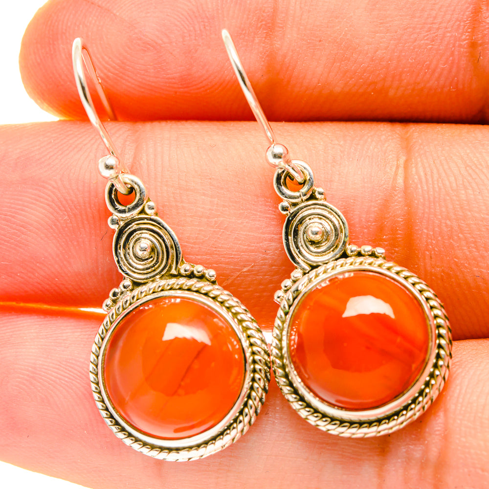 Carnelian Earrings handcrafted by Anasilvercos - EARR417269