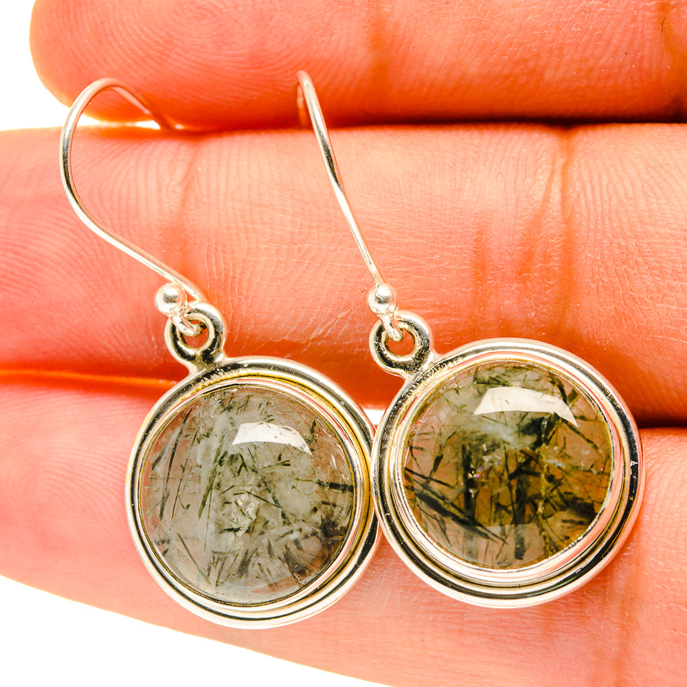 Tourmalinated Quartz Earrings handcrafted by Anasilvercos - EARR417280