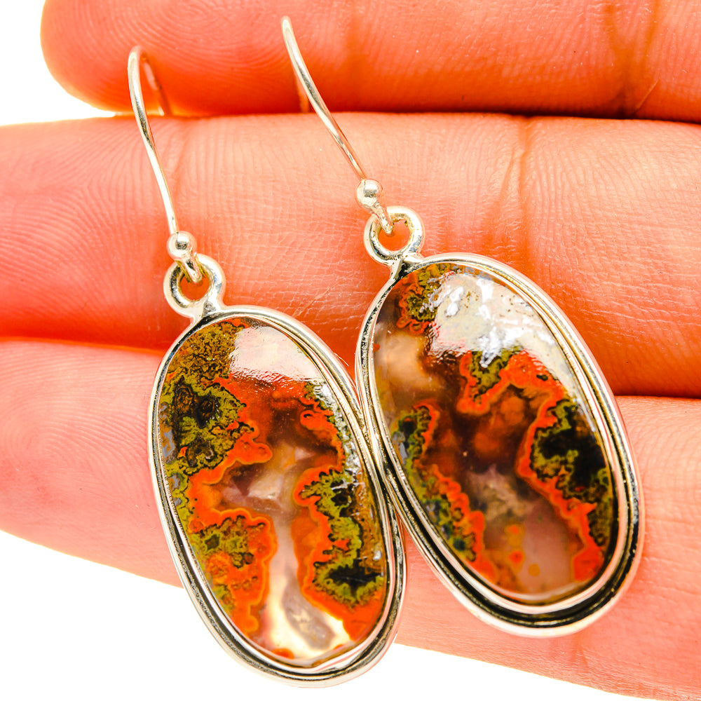 Moroccan Agate Earrings handcrafted by Anasilvercos - EARR417287