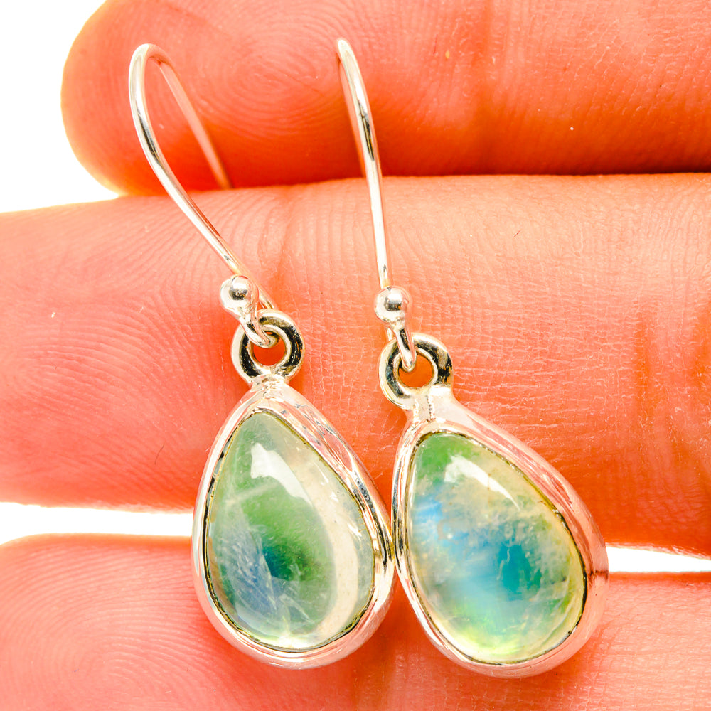 Green Moonstone Earrings handcrafted by Anasilvercos - EARR417296