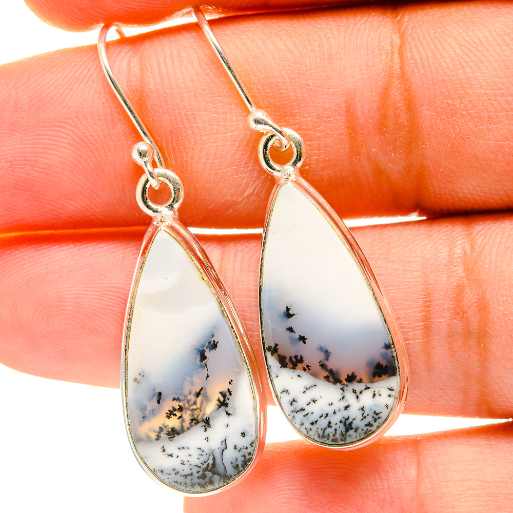 Dendritic Opal Earrings handcrafted by Anasilvercos - EARR417308