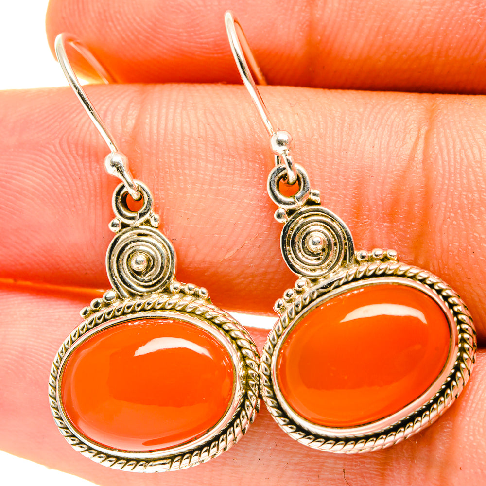 Carnelian Earrings handcrafted by Anasilvercos - EARR417317