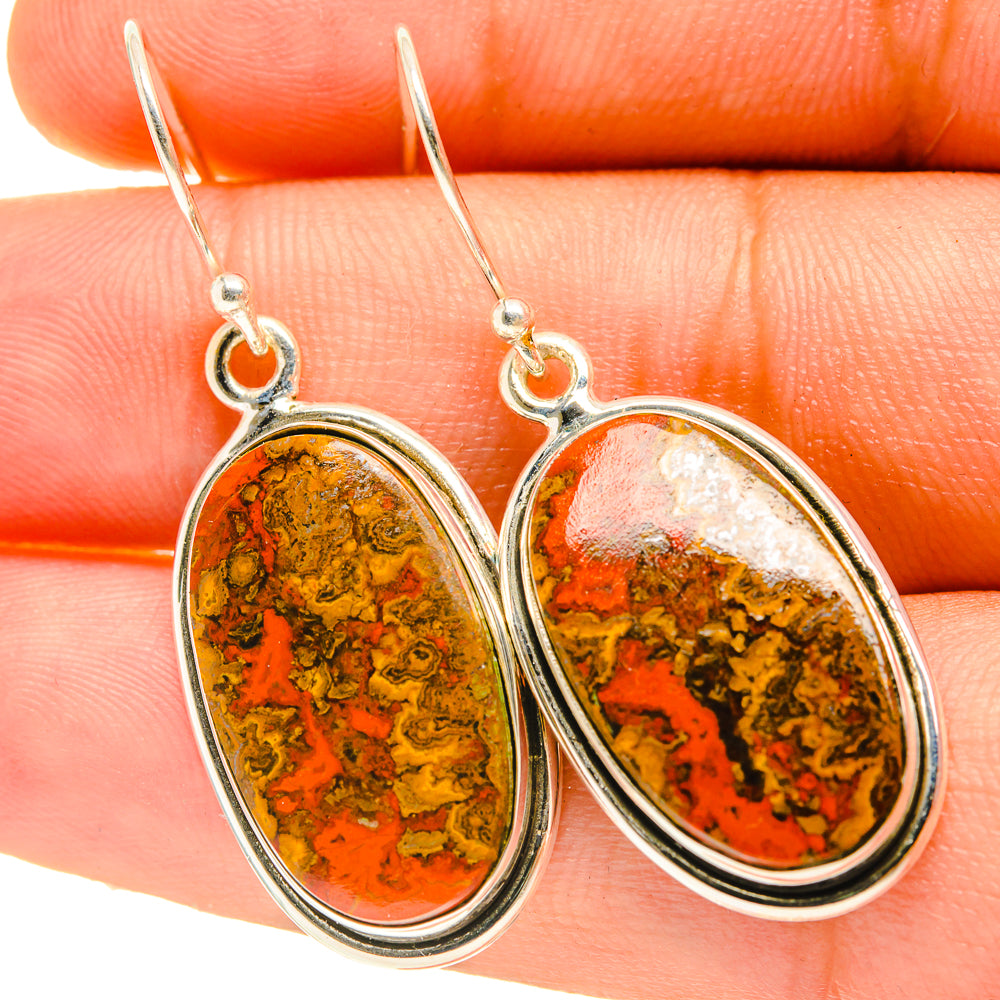 Moroccan Agate Earrings handcrafted by Anasilvercos - EARR417321