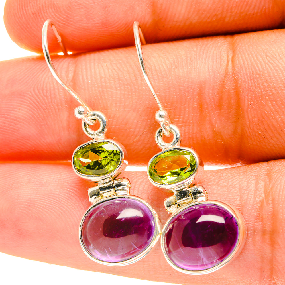 Amethyst Earrings handcrafted by Anasilvercos - EARR417322