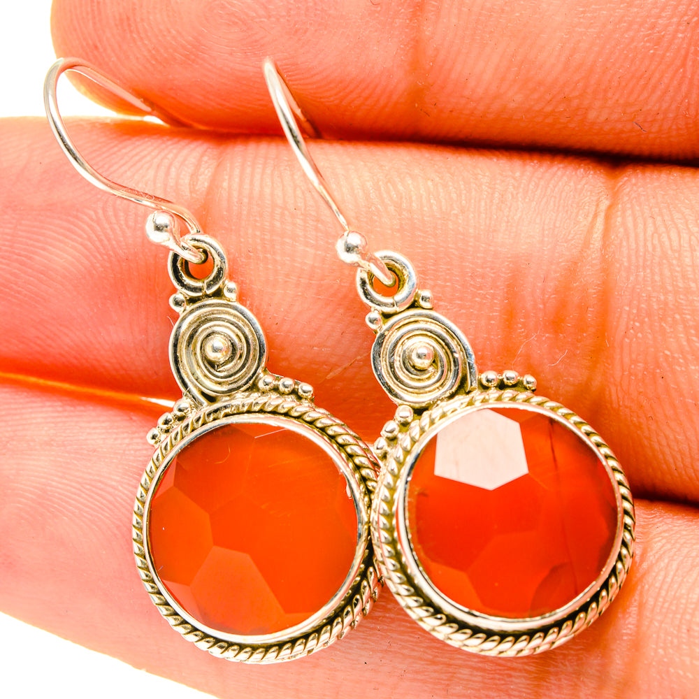 Carnelian Earrings handcrafted by Anasilvercos - EARR417323