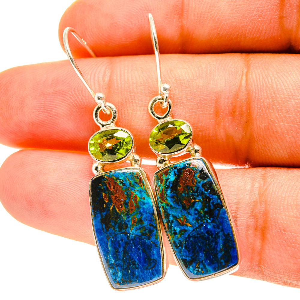 Shattuckite Earrings handcrafted by Anasilvercos - EARR417338