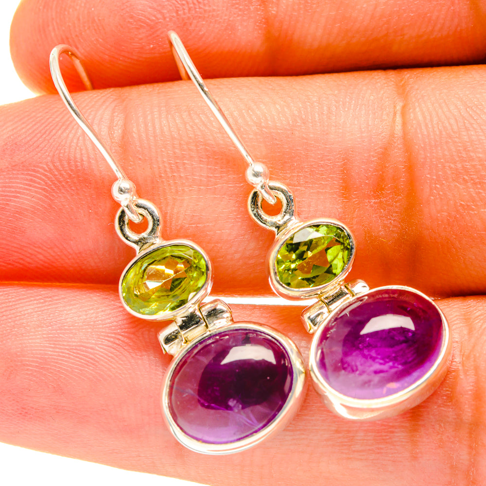 Amethyst Earrings handcrafted by Anasilvercos - EARR417364