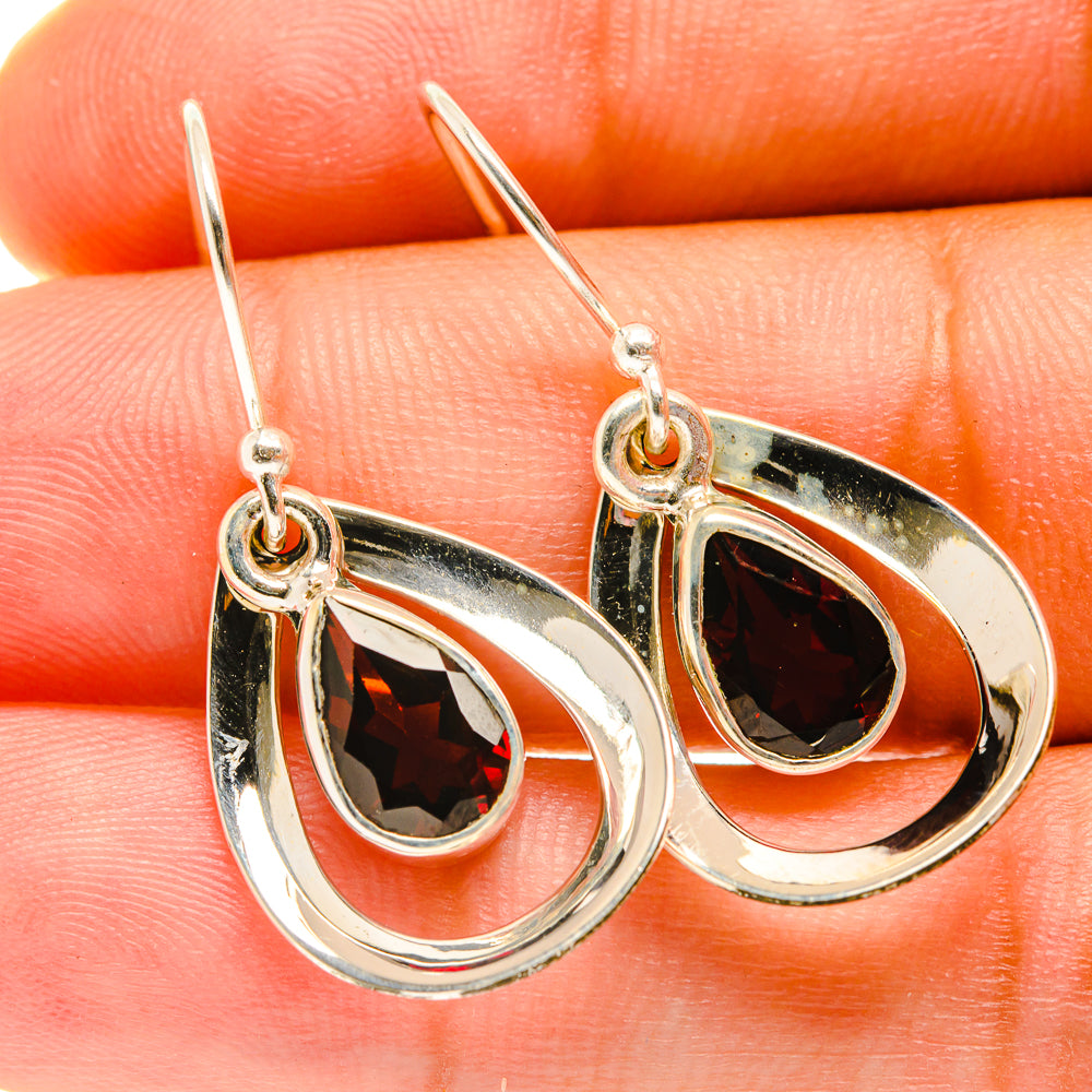 Garnet Earrings handcrafted by Anasilvercos - EARR417367